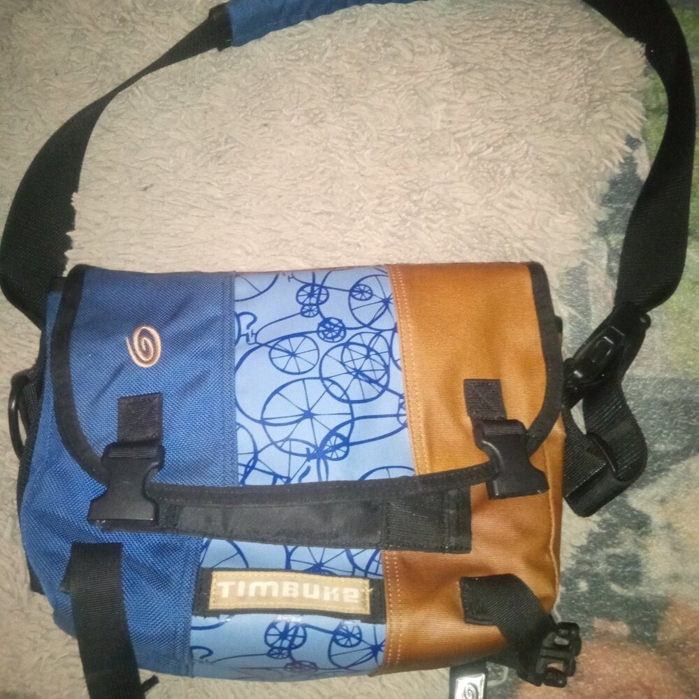 Timbuk2 Classic Messenger Bag M Blue Brown Bicycle